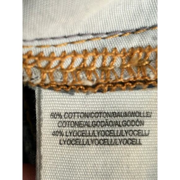 We The Free Jeans Womens 28 High Rise Destroyed Raw Hem Straight Crop Light Wash - Picture 7 of 12